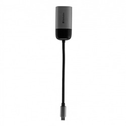 USB (3.1) hub 1-port, 49145, szara, długość przewodu 10cm, Verbatim, adapter USB C na VGA