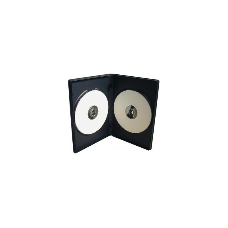 Box na 2 szt. DVD, czarny, slim, 7mm, 100-pack, cena za 1 sztukę
