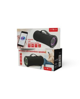 GEMBIRD PRZENOŚNY GŁOŚNIK BLUETOOTH LED SPK-BT-LED-04 RMS 2X 5W, WBUDOWANY MIKROFON, KOLOR CZARNY, USB, AUX, MICROSD