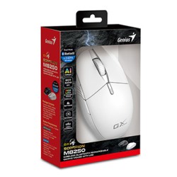 Genius GX GAMING Scorpion M8250 AI Mysz bezprzewodowa, biała, 3200DPI