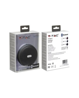 Bezprzewodowy głośnik V-TAC VT-6211 4W 800mAh Bluetooth (SKU 7718) Czarny