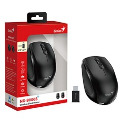 Genius NX-8006S Type-C Mysz bezprzewodowa, czarna, 1200DPI