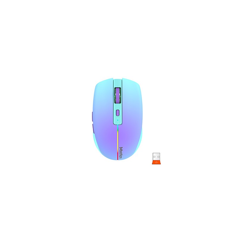 Meetion BTM002 Mysz bezprzewodowa, fioletowo-turkusowa, 1600DPI