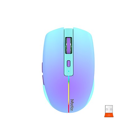 Meetion BTM002 Mysz bezprzewodowa, fioletowo-turkusowa, 1600DPI