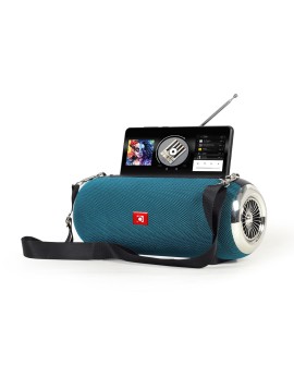 GEMBIRD PRZENOŚNY GŁOŚNIK BLUETOOTH SPK-BT-17-G FM-RADIO, WBUDOWANY MIKROFON, KOLOR ZIELONY, USB, AUX, MICROSD