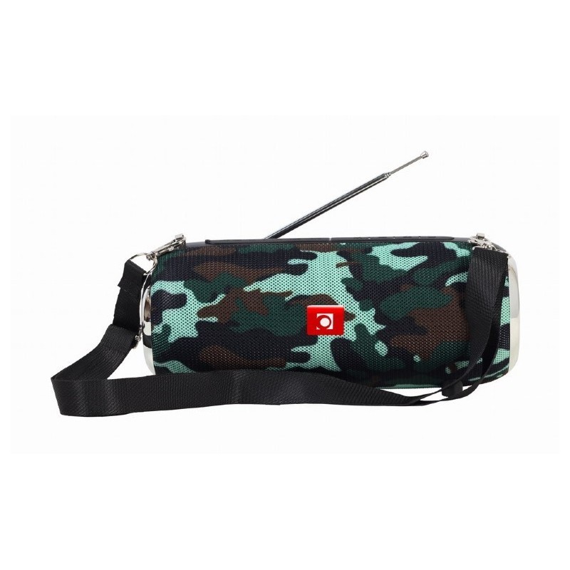 GEMBIRD PRZENOŚNY GŁOŚNIK BLUETOOTH SPK-BT-17-CM FM-RADIO, WBUDOWANY MIKROFON, WZÓR MORO, USB, AUX, MICROSD
