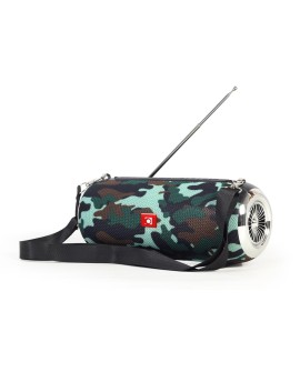GEMBIRD PRZENOŚNY GŁOŚNIK BLUETOOTH SPK-BT-17-CM FM-RADIO, WBUDOWANY MIKROFON, WZÓR MORO, USB, AUX, MICROSD