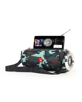 GEMBIRD PRZENOŚNY GŁOŚNIK BLUETOOTH SPK-BT-17-CM FM-RADIO, WBUDOWANY MIKROFON, WZÓR MORO, USB, AUX, MICROSD