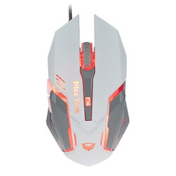 Meetion M915 Mysz przewodowa, biała, 2400DPI