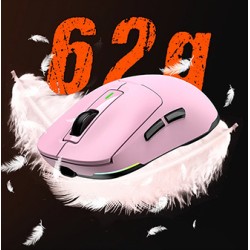 Meetion GW24 Mysz różowa, 8000DPI, Tri-Mode