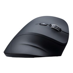Powerton ERGO SHARK Mysz bezprzewodowa, czarna, 1600DPI