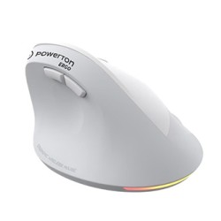 Powerton ERGO SPIRA Mysz bezprzewodowa, biało-szary, 3200DPI