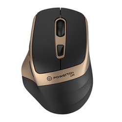 Powerton LIFE FLIXO Mysz bezprzewodowa, czarno-złota, 1600DPI