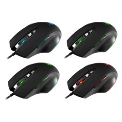 Defender Wolverine GM-700L RGB Mysz przewodowa, czarna, 12800DPI