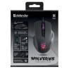 Defender Wolverine GM-700L RGB Mysz przewodowa, czarna, 12800DPI