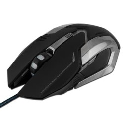 E-blue Auroza Gaming Mysz przewodowa, czarna, 4000DPI