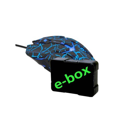 E-blue Auroza Gaming Mysz przewodowa, czarna, 4000DPI, e-box