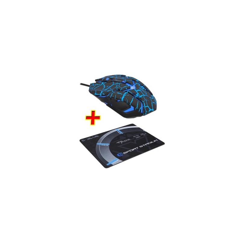 E-blue Auroza Gaming Mysz przewodowa USB, czarna, 4000DPI, e-box