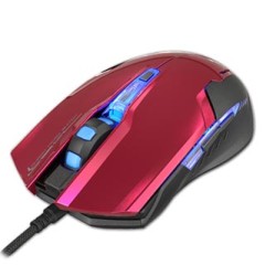 E-blue Auroza G Mysz przewodowa, czerwona, 3000DPI