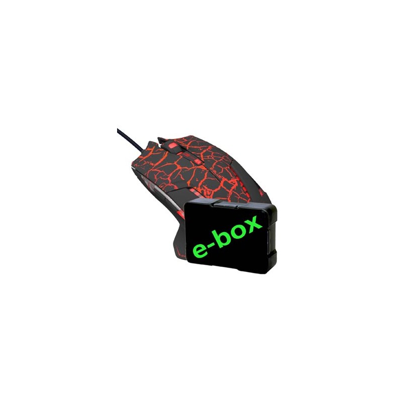 E-blue Mazer Pro Mysz przewodowa, czarno-czerwona, 2500DPI, e-box