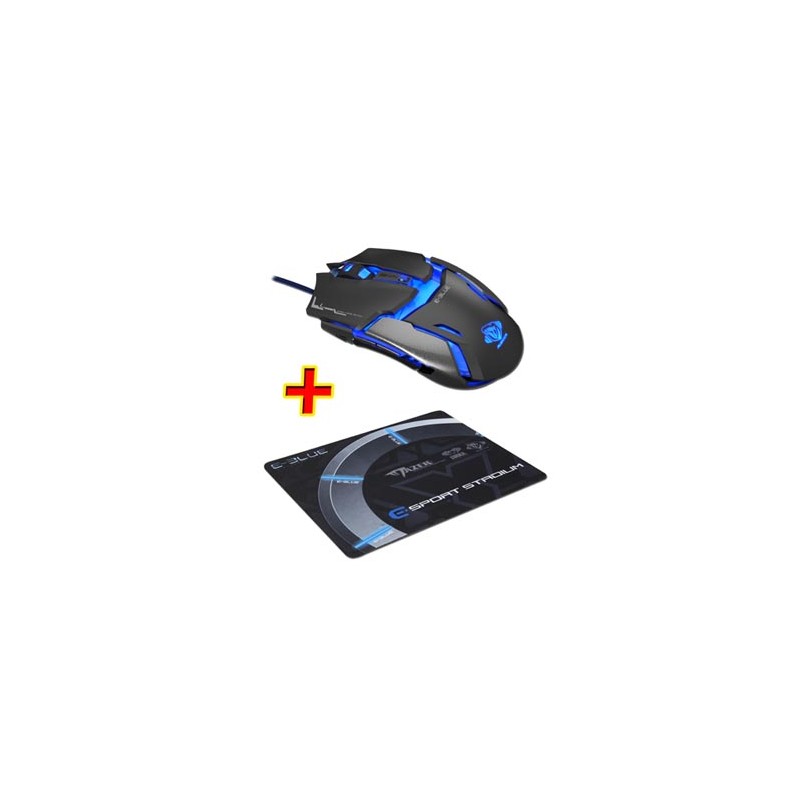 E-blue Auroza Type IM Mysz przewodowa USB, czarna, 4000DPI