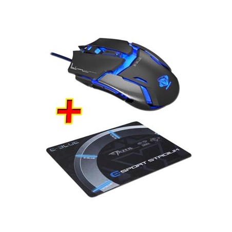 E-blue Auroza Type IM Mysz przewodowa USB, czarna, 4000DPI