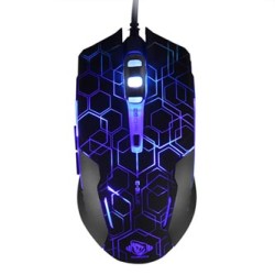 E-blue Auroza EMS636 Hexagon Mysz przewodowa, czarna, 2500DPI