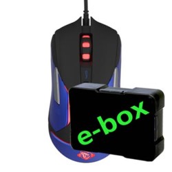 E-blue Auroza Gaming V2 Mysz przewodowa, czarna, 5000DPI, e-box