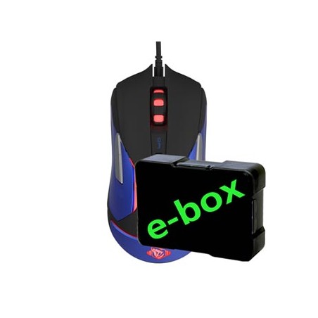 E-blue Auroza Gaming V2 Mysz przewodowa, czarna, 5000DPI, e-box