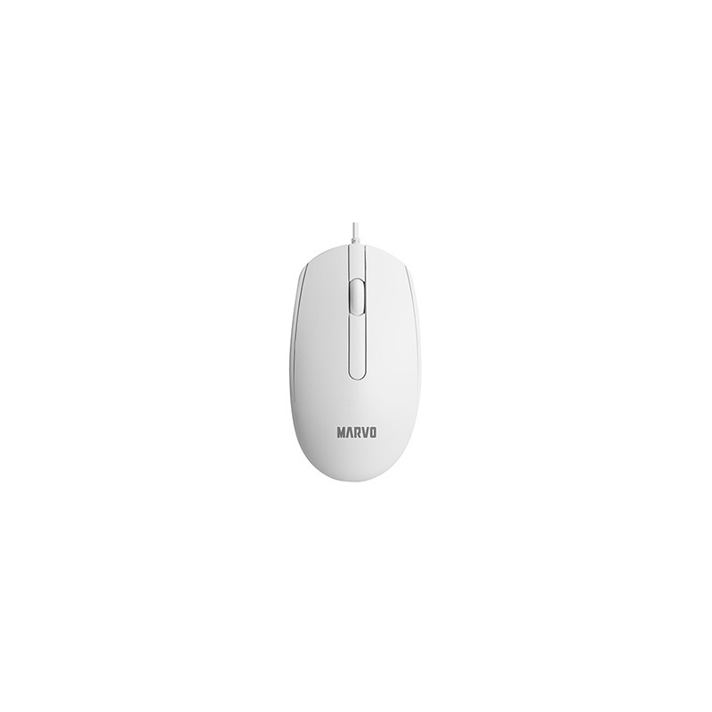 Marvo MS003 Mysz przewodowa, biała, 1000DPI