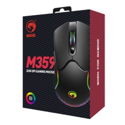 Marvo M359 Mysz przewodowa, czarna, 3200DPI