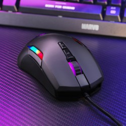 Marvo G945 Mysz przewodowa, czarna, 10000DPI