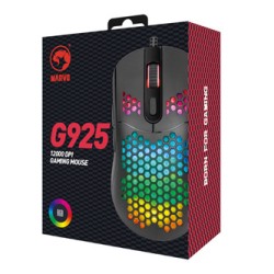 Marvo G925 Mysz przewodowa, czarna, 12000DPI