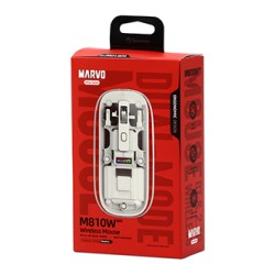 Marvo PRISM B10 White Mysz bezprzewodowa, biała, 1600DPI