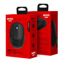 Marvo WM111 BK Mysz bezprzewodowa, czarna, 1600DPI