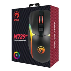 Marvo M729W PRO Mysz bezprzewodowa, czarna, 8000DPI