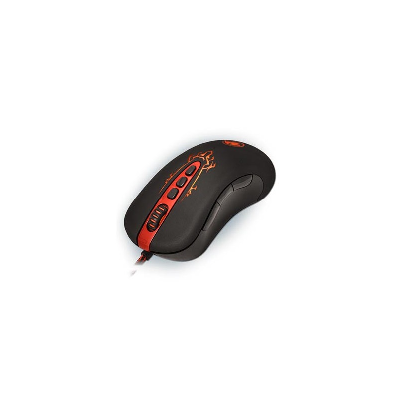Redragon Origin Mysz przewodowa USB, czarno-czerwona, 4000DPI