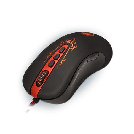 Redragon Origin Mysz przewodowa USB, czarno-czerwona, 4000DPI