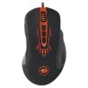 Redragon Origin Mysz przewodowa USB, czarno-czerwona, 4000DPI