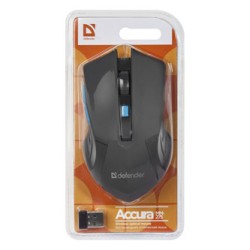 Defender Accura MM-275 Mysz bezprzewodowa, czarna, 1600DPI