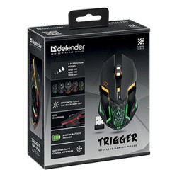Defender TRIGGER GM-934 Mysz bezprzewodowa, czarna, 3200DPI