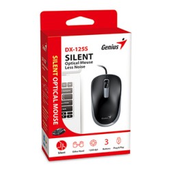 Genius DX-125S Mysz przewodowa, czarno-szara, 1200DPI