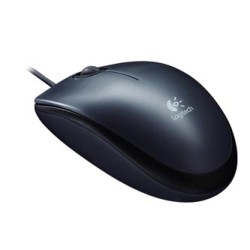 Logitech M100 Mysz przewodowa, czarna, 1000DPI