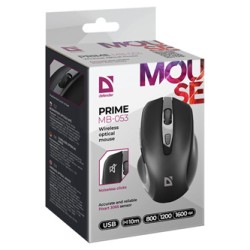 Defender PRIME MB-053 Mysz bezprzewodowa, czarna, 1600DPI