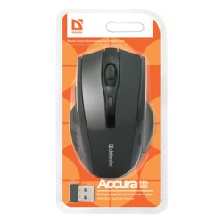 Defender Accura MM-665 Mysz bezprzewodowa, czarna, 1600DPI