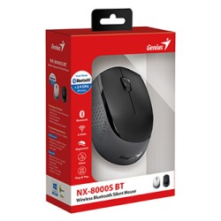 Genius NX-8000S BT Mysz bezprzewodowa, czarno-szara, 1200DPI