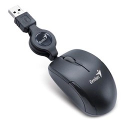 Genius Micro Traveler V2 Mysz przewodowa, czarna, 1200DPI