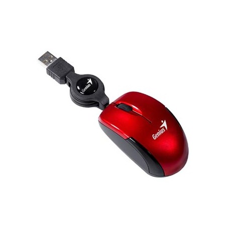 Genius Micro Traveler V2 Mysz przewodowa, czerwona, 1200DPI