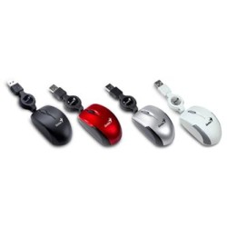 Genius Micro Traveler V2 Mysz przewodowa, czerwona, 1200DPI