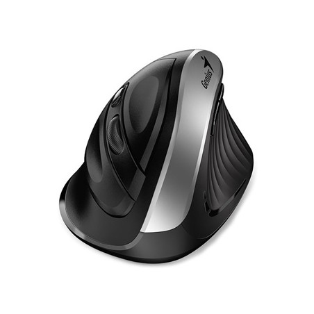 Genius Ergo 8250S Mysz bezprzewodowa, czarno-srebrna, 1600DPI